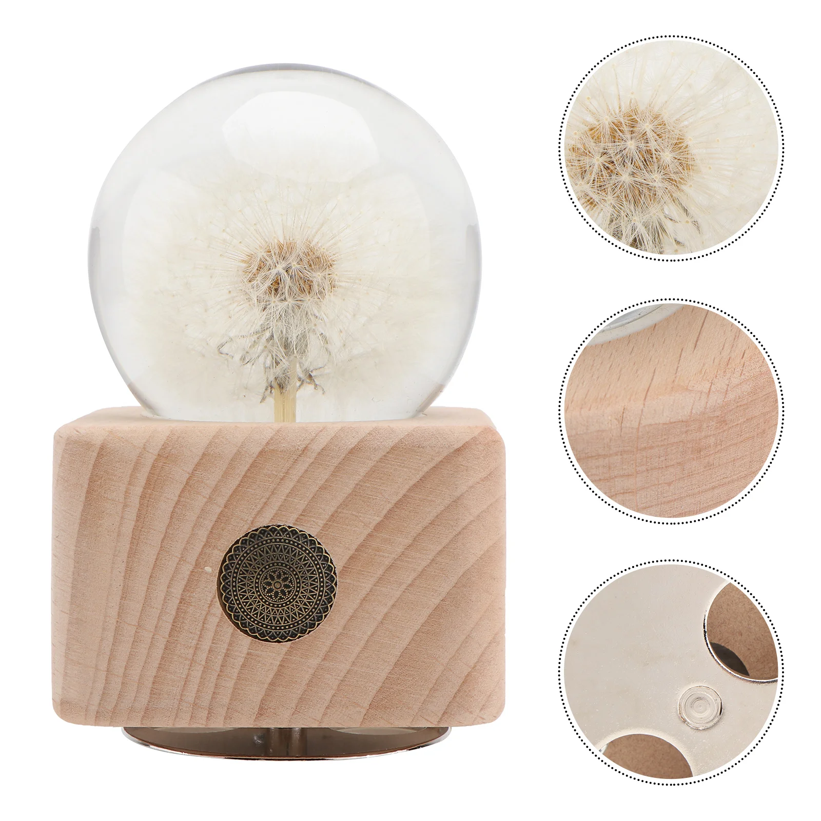 1 шт., прозрачная коробка с деревянным основанием для украшения одуванчиков 
1 шт., прозрачная коробка с деревянным основанием для украшения одуванчиков