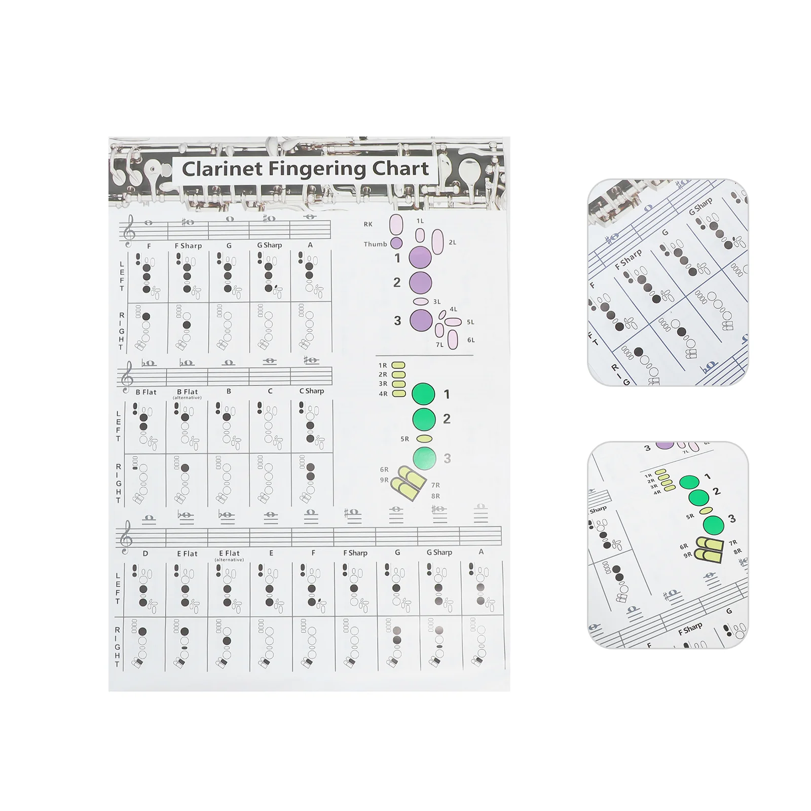 Musical Posters Clarinet Chord Score Training Guide Instrument Chort Learning Chart Fingering
Musical Posters Clarinet Chord Score Training Guide Instrument Chort Learning Chart Fingering