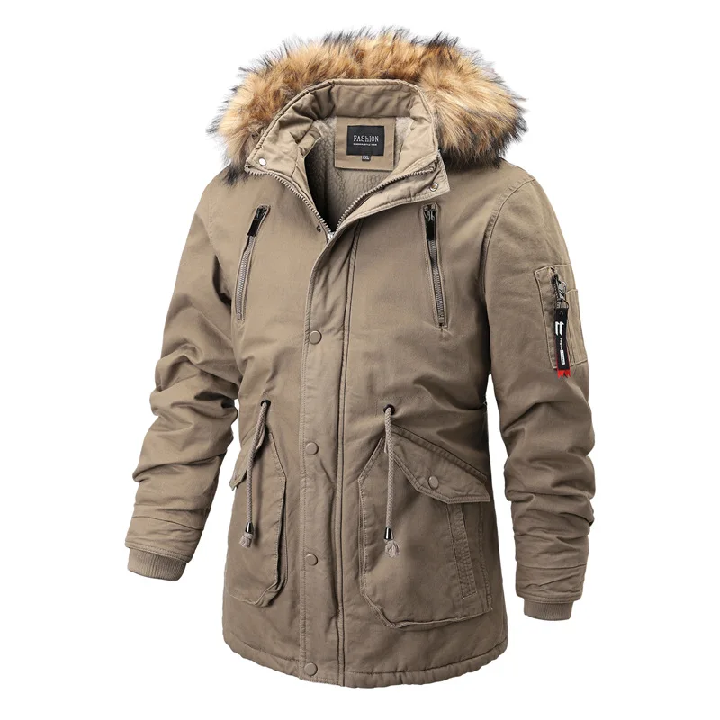 Winter Men's Thicken Parkas Hooded Fur Collar Men Casual Warm Jacket Detachable Hat Fleece Male Outerwear Overcoat
Winter Men's Thicken Parkas Hooded Fur Collar Men Casual Warm Jacket Detachable Hat Fleece Male Outerwear Overcoat