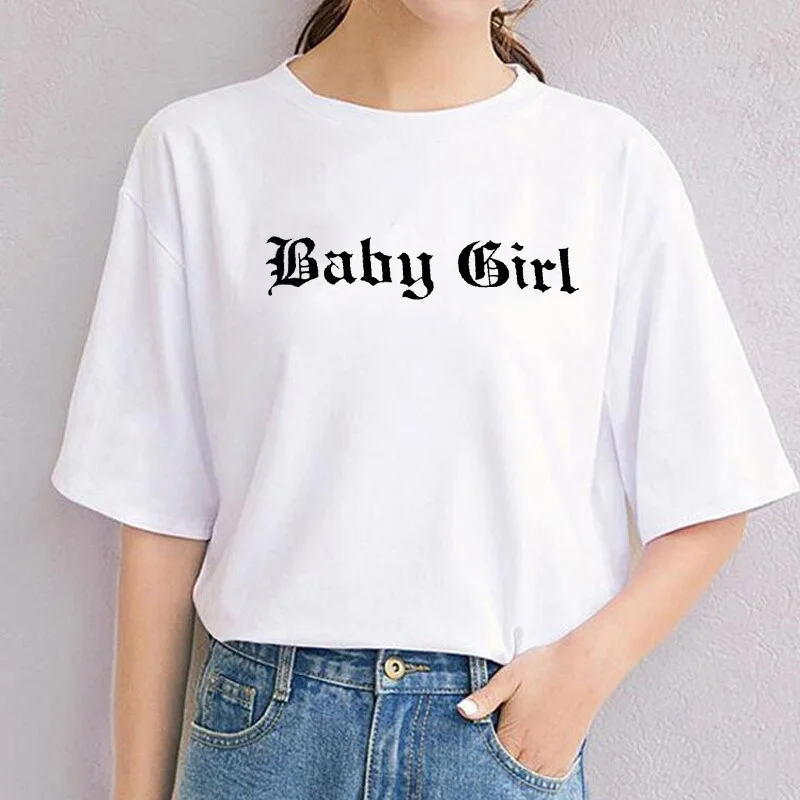 Baby Girl Sanskrit letter print ladies Summer high quality T-shirt Harajuku street aesthetic loose casual woman short sleeve Top
Baby Girl Sanskrit letter print ladies Summer high quality T-shirt Harajuku street aesthetic loose casual woman short sleeve Top
