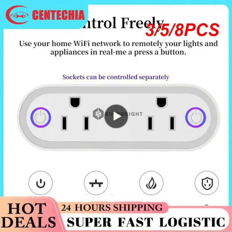 Умная розетка с Wi-Fi, 16 А, 3/5/8 шт.
Умная розетка с Wi-Fi, 16 А, 3/5/8 шт.