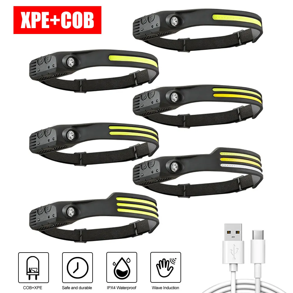 Wave Sensing Led + Cob Headlights Outdoor 5 Lighting Modes Sensor Riding Light with Built-in Battery Flashlight Torch Work Light
Wave Sensing Led + Cob Headlights Outdoor 5 Lighting Modes Sensor Riding Light with Built-in Battery Flashlight Torch Work Light