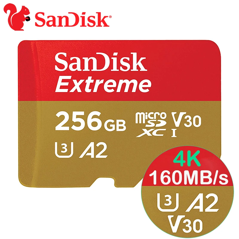 

Sandisk 4K Micro SD Card microSDXC UHS I 32GB 128GB Flash MicroSD Memory Card TF Extreme 64GB 256GB 512GB A2 V30 TF Card Adapter