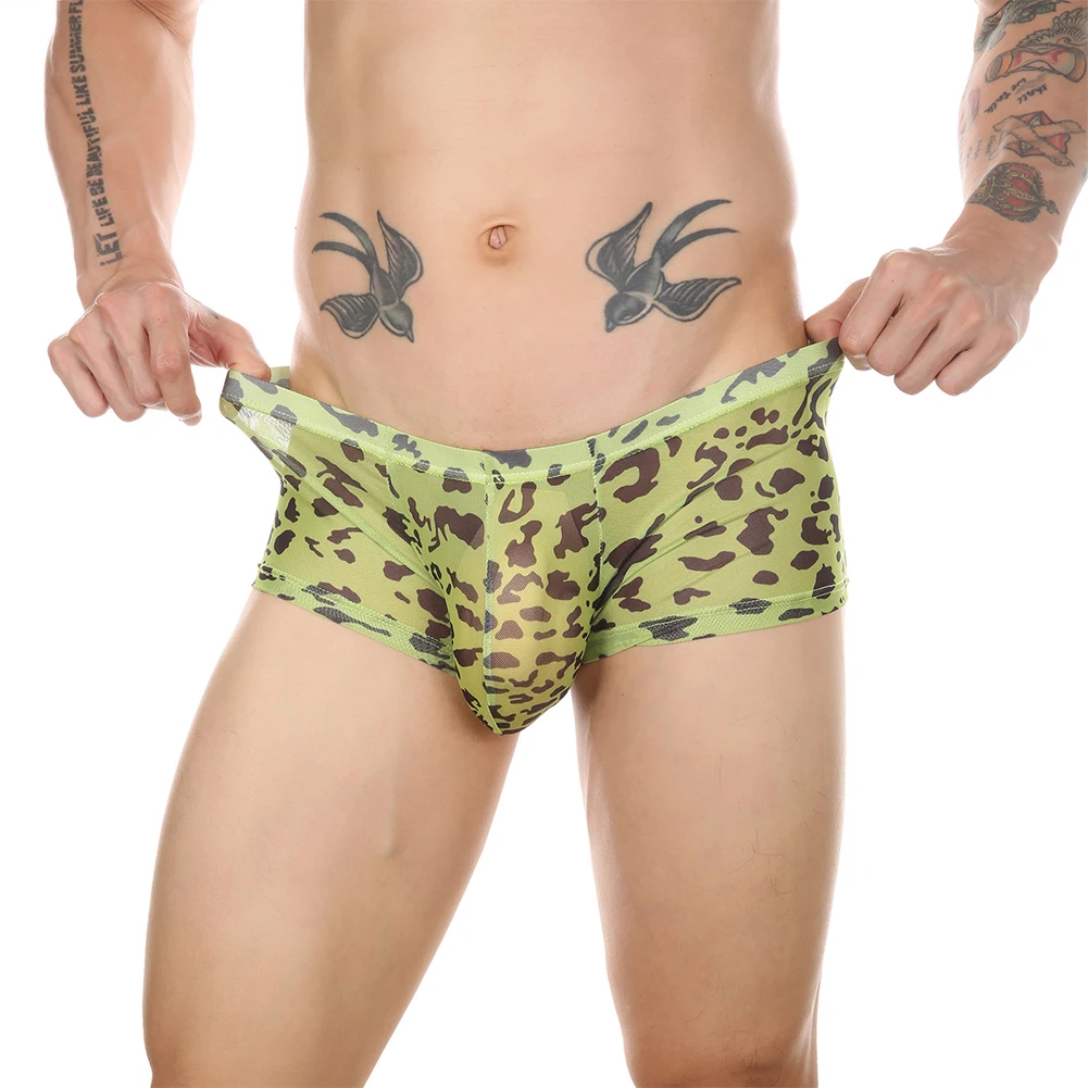 Sexy Ultra-thin New Men Print See-through Shorts U Convex Pouch Boxer Briefs Sheer Mesh Pouch Underwear Panties Male Lingerie
Sexy Ultra-thin New Men Print See-through Shorts U Convex Pouch Boxer Briefs Sheer Mesh Pouch Underwear Panties Male Lingerie
