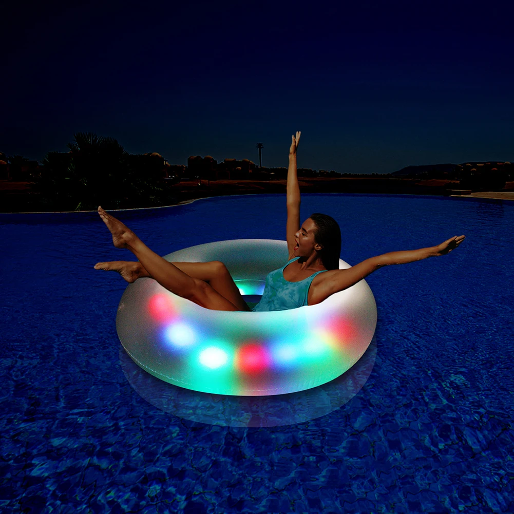 Inflatable Floating Row Water Hammock LED Flashing Swimming Pool Ring Summer
Inflatable Floating Row Water Hammock LED Flashing Swimming Pool Ring Summer