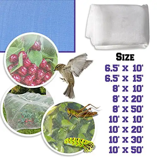 Sunrise Outdoor Garden Multi Sizes, Mosquito, Bug Insect, Bird Blocking Net, White 10` x 30`
Sunrise Outdoor Garden Multi Sizes, Mosquito, Bug Insect, Bird Blocking Net, White 10` x 30`