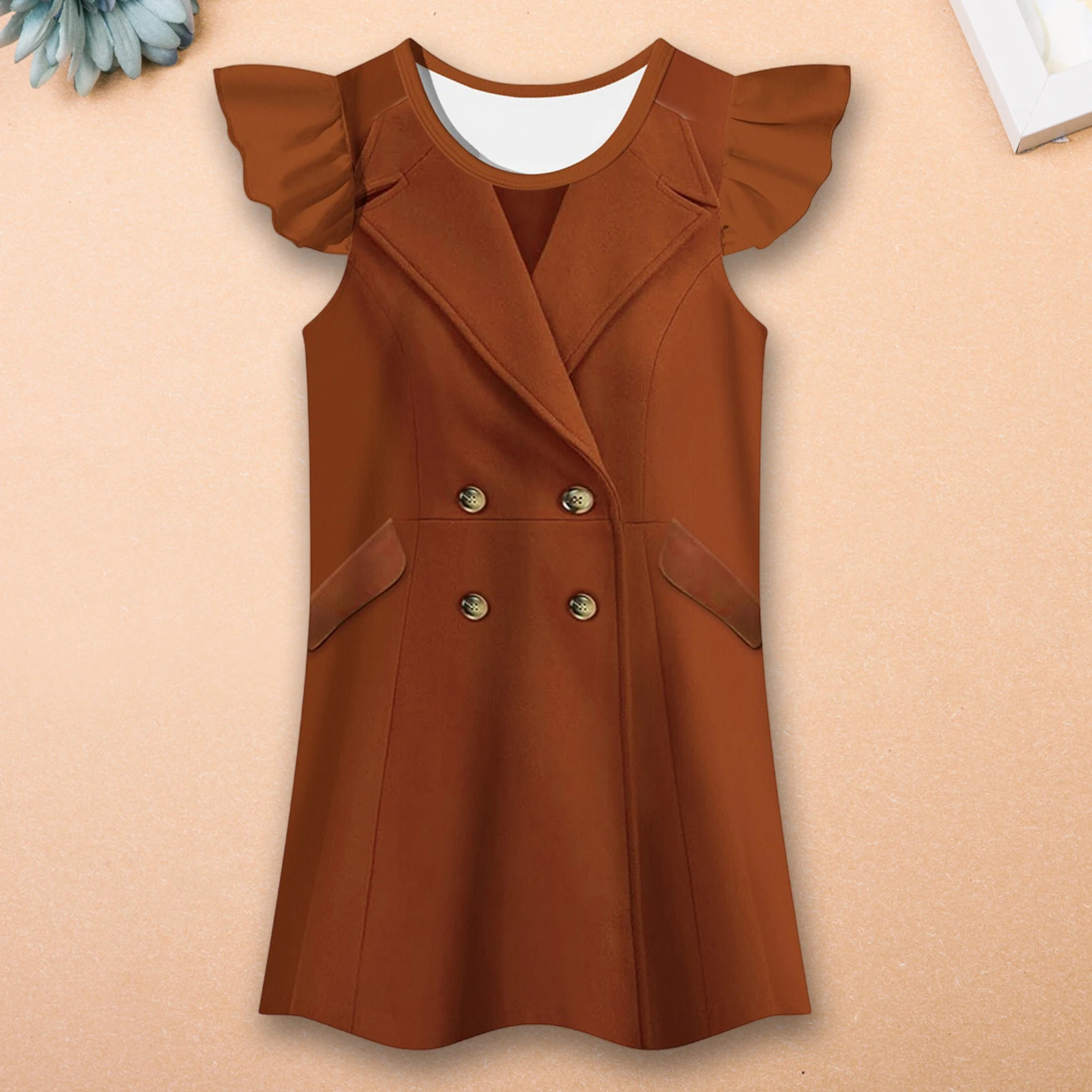 Свободное платье для косплея для девочек, комплект с отложным воротником и рукавами-фонариками, коричневые платья Меган, одежда для косплея, повседневный праздничный наряд на пуговицах
Свободное платье для косплея для девочек, комплект с отложным воротником и рукавами-фонариками, коричневые платья Меган, одежда для косплея, повседневный праздничный наряд на пуговицах