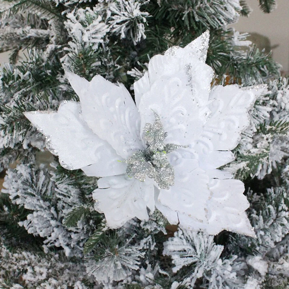 New Practical Fake Flowers Christmas 28*28cm 4 Pcs Christmas Tree Decor Cloth+plastic Home Decorations Reusable
New Practical Fake Flowers Christmas 28*28cm 4 Pcs Christmas Tree Decor Cloth+plastic Home Decorations Reusable