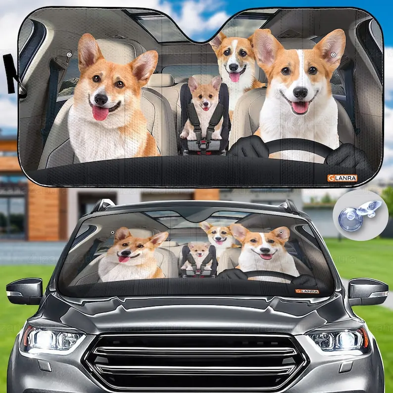 Corgi Car Sunshade, Corgi Car Decoration, Auto Sun Shade, Dog Car Sunshade, Corgi Car Sun Protector, Corgi Car Windshield, Holid
Corgi Car Sunshade, Corgi Car Decoration, Auto Sun Shade, Dog Car Sunshade, Corgi Car Sun Protector, Corgi Car Windshield, Holid