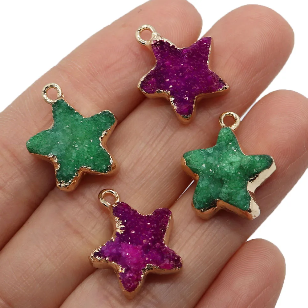 Exquisite Natural Stone Pentagram Crystal Pendant 15x19mm Green Charm Fashion Crafting Jewelry DIY Necklace Earring Accessories
Exquisite Natural Stone Pentagram Crystal Pendant 15x19mm Green Charm Fashion Crafting Jewelry DIY Necklace Earring Accessories