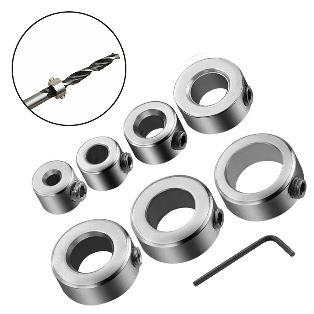 7 Pcs Drill Stop Collar Set Depth Stopper Ring Locator W/ Key Wrench For Carpentry Woodworking Clamping Device Tool Accessories
7 Pcs Drill Stop Collar Set Depth Stopper Ring Locator W/ Key Wrench For Carpentry Woodworking Clamping Device Tool Accessories