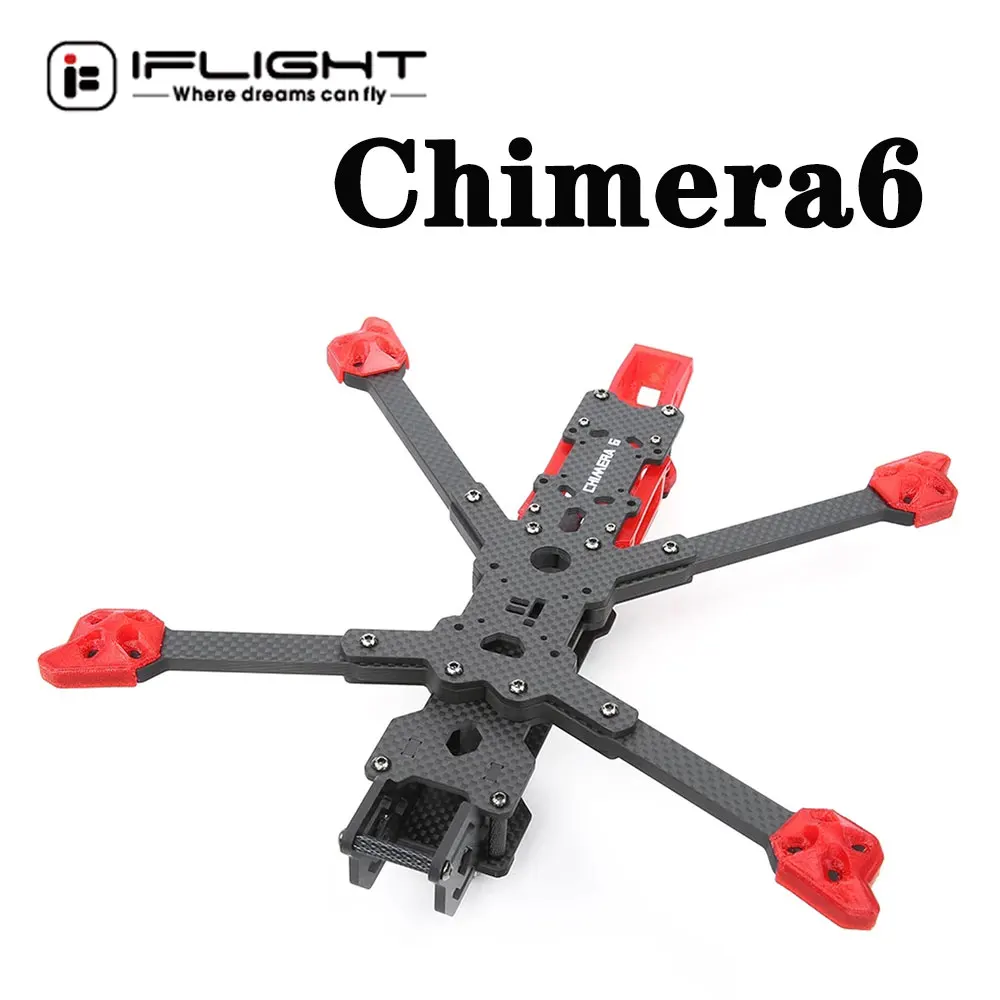 IFlight Chimera6 267mm Carbon Fiber Ultra Light Frame Kits 5mm Arm for RC FPV Racing Freestyle LR6 6inch Long Range Drones Parts
IFlight Chimera6 267mm Carbon Fiber Ultra Light Frame Kits 5mm Arm for RC FPV Racing Freestyle LR6 6inch Long Range Drones Parts