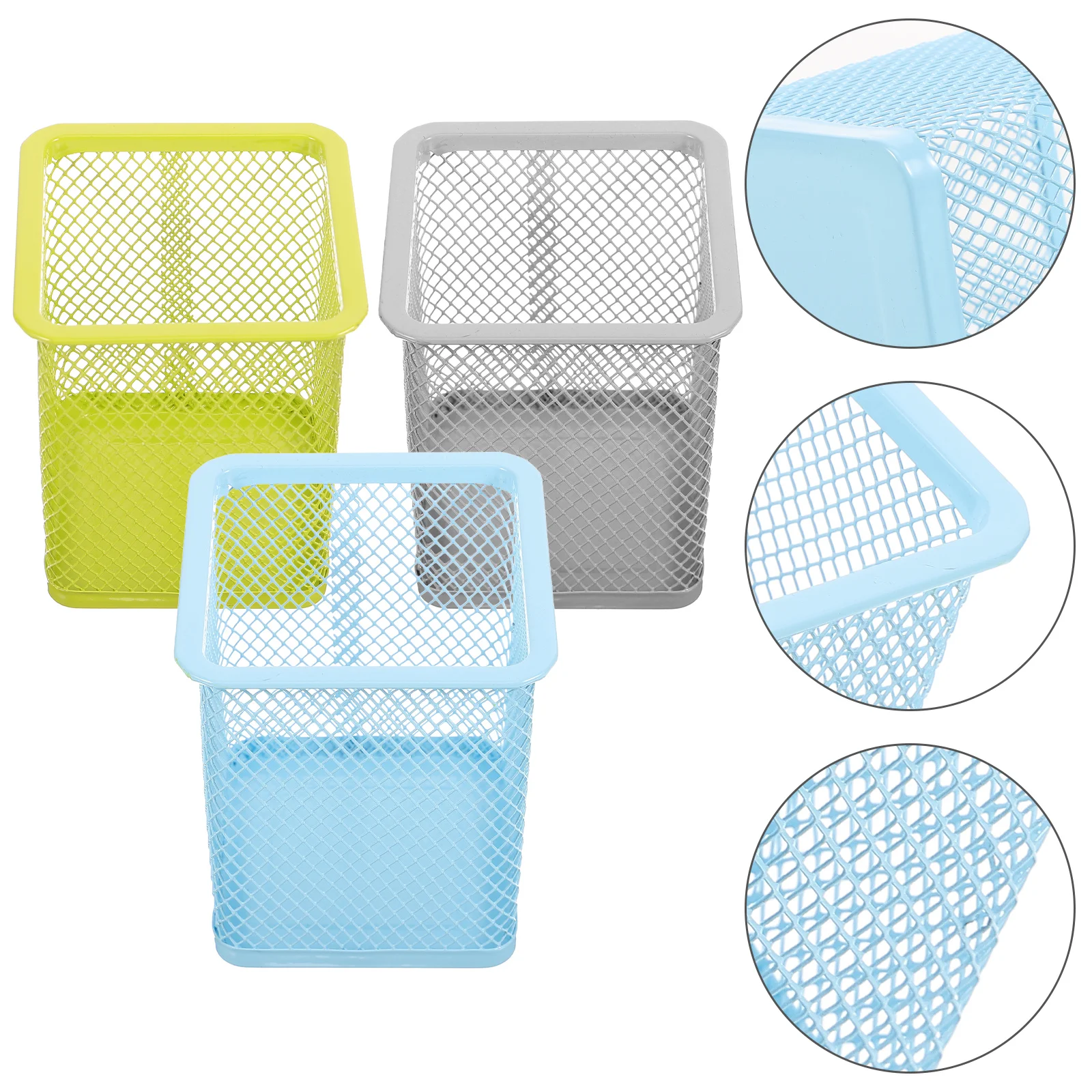 3 Pcs Desk Mesh Pen Holder Toiletry Containers Student Desktop Brush Metal Organizer Stationery Office Cup Makeup
3 Pcs Desk Mesh Pen Holder Toiletry Containers Student Desktop Brush Metal Organizer Stationery Office Cup Makeup