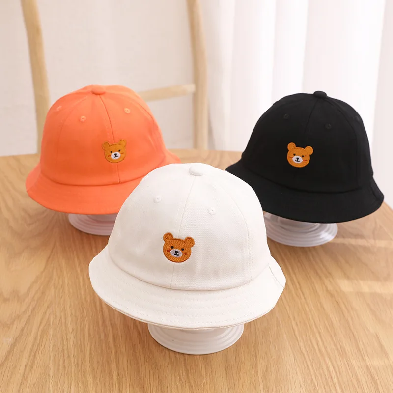 Cute Cartoon Bear Embroidery Baby Bucket Hats Spring Summer Soft Cotton Panama Caps Kids Boy Girls Outdoor Beach Sun Hats
Cute Cartoon Bear Embroidery Baby Bucket Hats Spring Summer Soft Cotton Panama Caps Kids Boy Girls Outdoor Beach Sun Hats