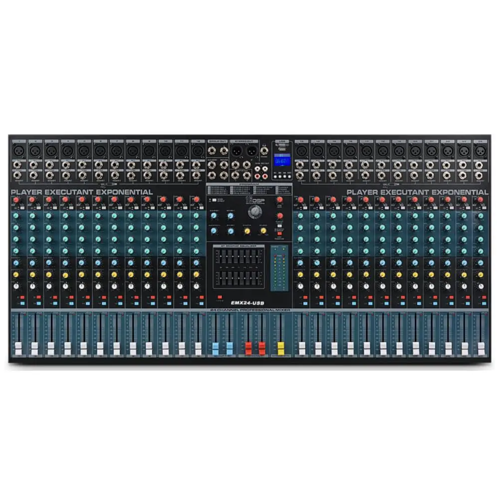 Professional Audio Mixer 8/ 12/ 16/ 24Channels DJ Mixer Console With MP3, Bluetooth, DSP For Stage, Line Array Speaker
Professional Audio Mixer 8/ 12/ 16/ 24Channels DJ Mixer Console With MP3, Bluetooth, DSP For Stage, Line Array Speaker