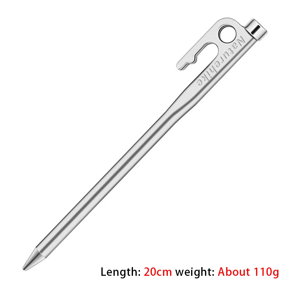 

Tent Peg Ground Nail 20/25/30/35cm Accessories Camping Canopy Nails Naturehike Silver Stainless Steel Wear-resistance New