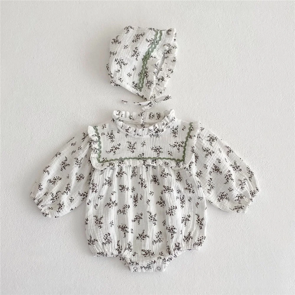 Baby Girl Clothes Spring 2Pcs Baby Girls Romper With Hat Vintage Floral Cotton Long Sleeves Newborn Jumpsuit Newborn
Baby Girl Clothes Spring 2Pcs Baby Girls Romper With Hat Vintage Floral Cotton Long Sleeves Newborn Jumpsuit Newborn