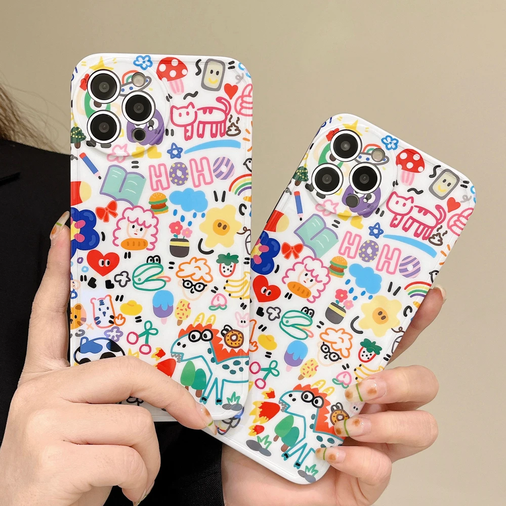 Thin Glossy Back Cute Cartoon Picture Phone Case for iPhone 11 12 13 Pro Max 7 8 Plus X XS XR Protective Silicone Cover Shell
Thin Glossy Back Cute Cartoon Picture Phone Case for iPhone 11 12 13 Pro Max 7 8 Plus X XS XR Protective Silicone Cover Shell