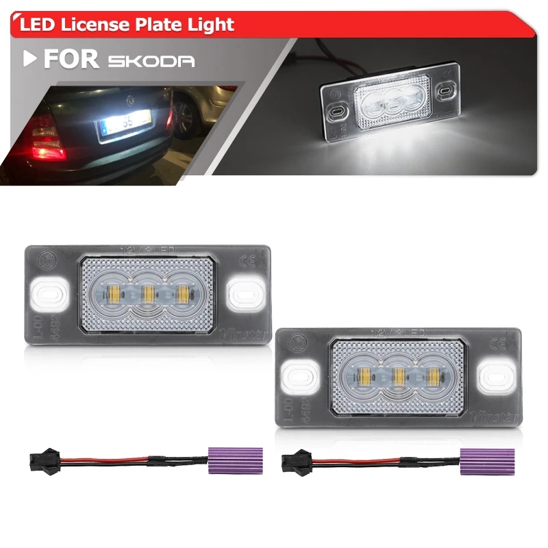 2PCs Fits For Skoda Fabia MK1 6Y SMD Canbus Error Free White Led License Plate Lights Lamps
2PCs Fits For Skoda Fabia MK1 6Y SMD Canbus Error Free White Led License Plate Lights Lamps