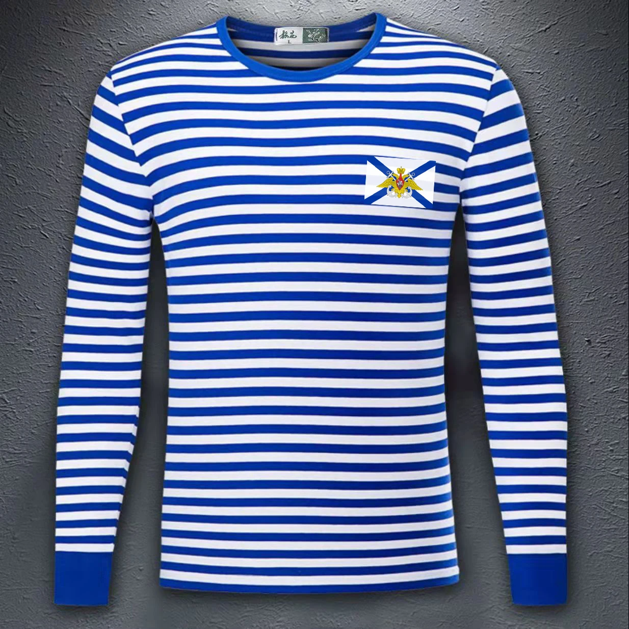 Russian Sailor Telnyashka Navy Top Navy Flag Sailor's Striped T-Shirt 100% Cotton O-Neck Long Sleeve T-Shirt Breton Top
Russian Sailor Telnyashka Navy Top Navy Flag Sailor's Striped T-Shirt 100% Cotton O-Neck Long Sleeve T-Shirt Breton Top