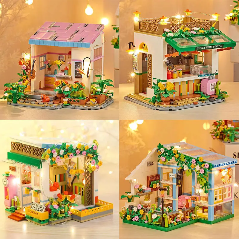 Friends City Fairy Tale Street View Coffee Flower Shop Snack Bar Building Block Toy with Light For Girls Adults Gift
Friends City Fairy Tale Street View Coffee Flower Shop Snack Bar Building Block Toy with Light For Girls Adults Gift