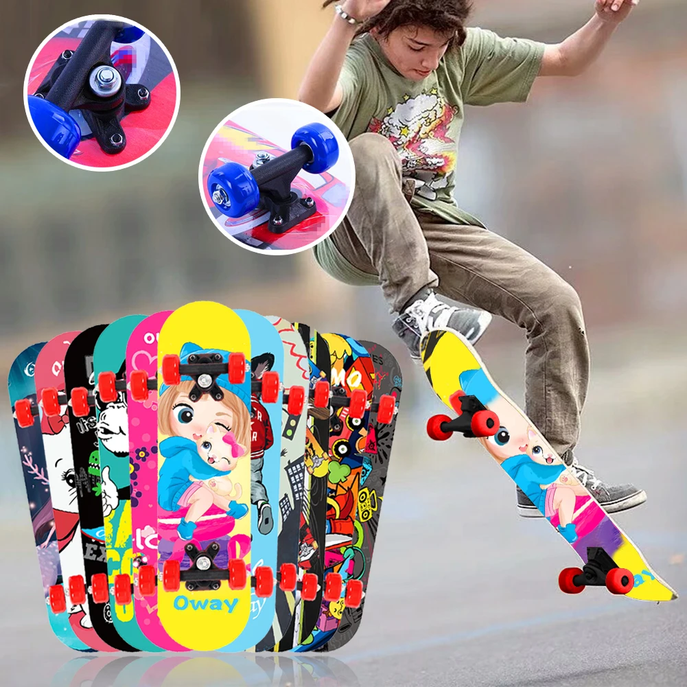 Double Rocker Skateboard 60*15*10cm Kids Teenagers Beginners Cartoon Skate Board Scooter Longboard Deck Skateboard Four Wheels
Double Rocker Skateboard 60*15*10cm Kids Teenagers Beginners Cartoon Skate Board Scooter Longboard Deck Skateboard Four Wheels