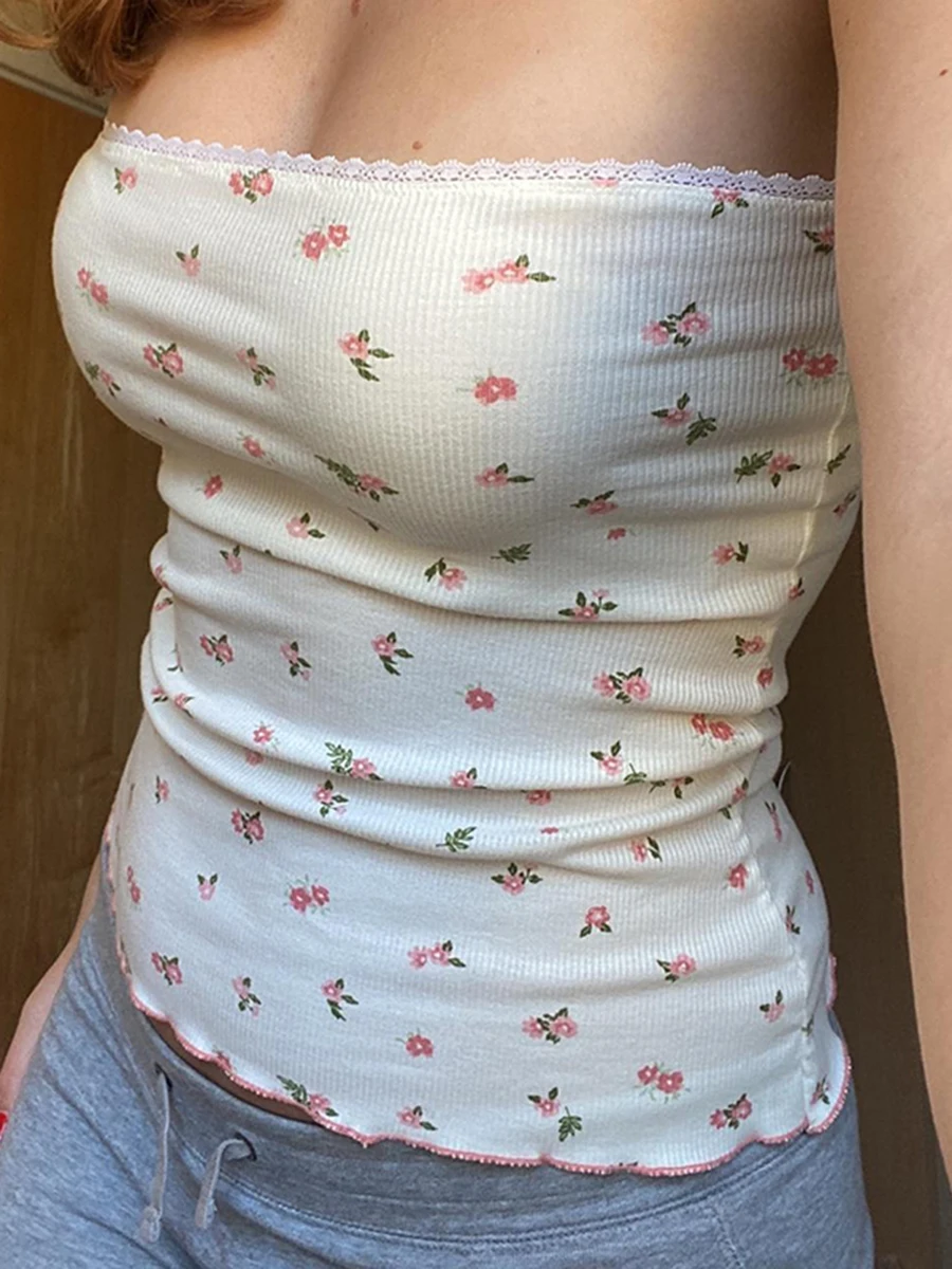 2023 New Fashion Summer Floral Print Strapless Tube Top Women's Sexy Backless Slim Tube Tops Skinny Casual Vest
2023 New Fashion Summer Floral Print Strapless Tube Top Women's Sexy Backless Slim Tube Tops Skinny Casual Vest