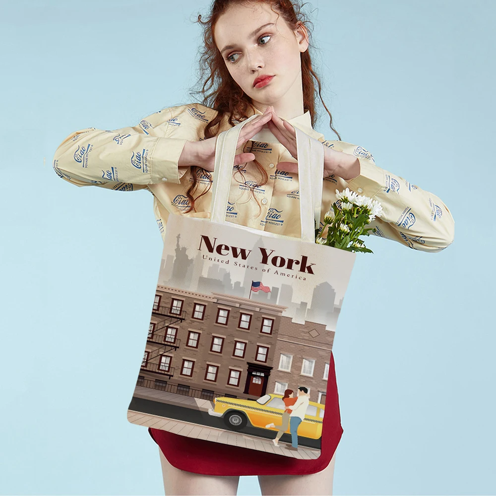 Fashion City Map London New York Paris Spain Shopper Bags Tote Lady Handbag Both Sides Casual Canvas Women Shopping Bag
Fashion City Map London New York Paris Spain Shopper Bags Tote Lady Handbag Both Sides Casual Canvas Women Shopping Bag