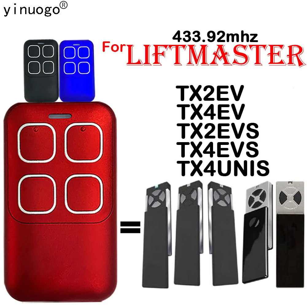 LIFTMASTER TX2EV TX4EV Garage Door Opener TX2EVS TX4EVS TX4UNIS LIFTMASTER Gate Remote Control 433.92mhz Fixed & Rolling Code
LIFTMASTER TX2EV TX4EV Garage Door Opener TX2EVS TX4EVS TX4UNIS LIFTMASTER Gate Remote Control 433.92mhz Fixed & Rolling Code