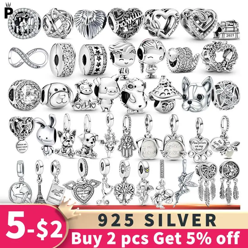 NEW 925 Sterling Silver Lucky Cat Lion Safety Chain Crown Owl Pendant Fit DIY Charms Bracelet DIY Women Original Beads Jewelry
NEW 925 Sterling Silver Lucky Cat Lion Safety Chain Crown Owl Pendant Fit DIY Charms Bracelet DIY Women Original Beads Jewelry