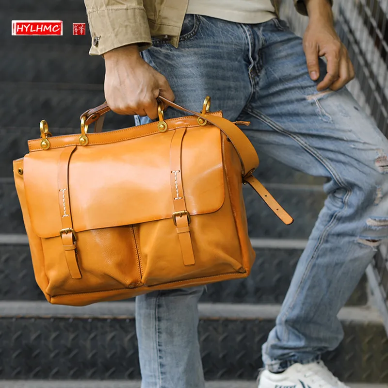 Large Retro Distressed Men's Handbags Real-Leather Bag Horizontal Business Briefcase Leather One-Shoulder Crossbody Portable
Large Retro Distressed Men's Handbags Real-Leather Bag Horizontal Business Briefcase Leather One-Shoulder Crossbody Portable