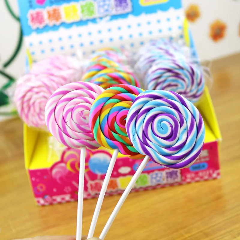 New Creative Candy Food Eraser Cute Cartoon Big Lollipop Rubber Student Stationery School Supplies Wholesale Erasers for Kids
New Creative Candy Food Eraser Cute Cartoon Big Lollipop Rubber Student Stationery School Supplies Wholesale Erasers for Kids