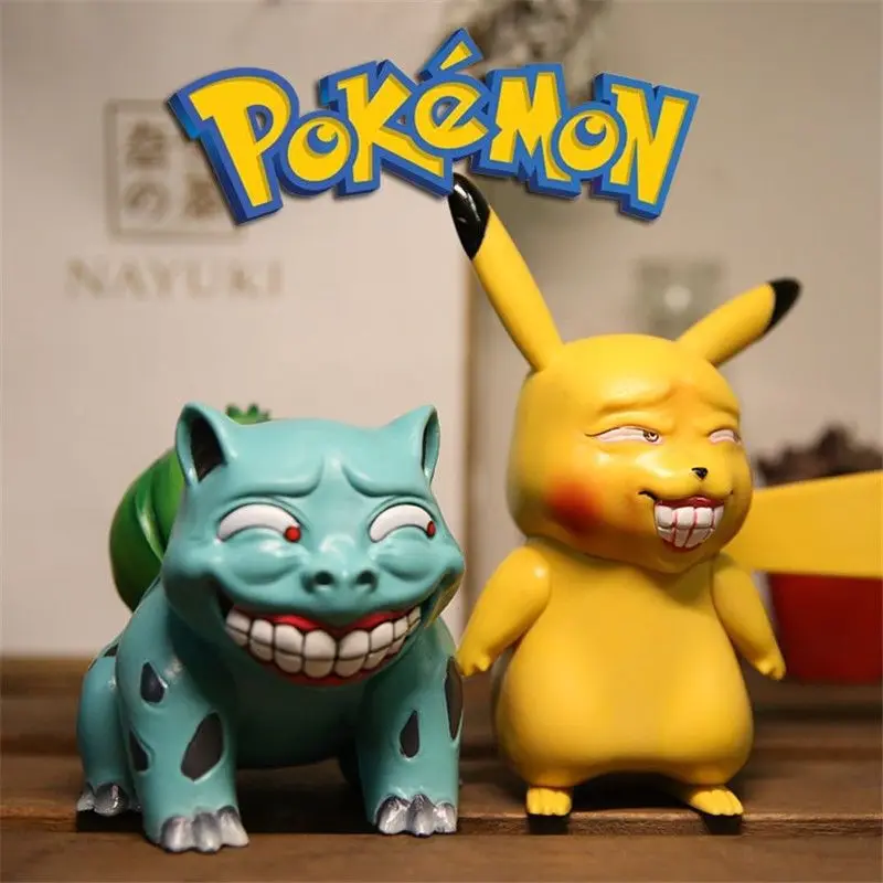 

Pokemon Funny Freak Pikachu Bulbasaur Charmander Squirrel Pvc Anime Action Figure Model Doll Toy Children Gift Takara Tomy