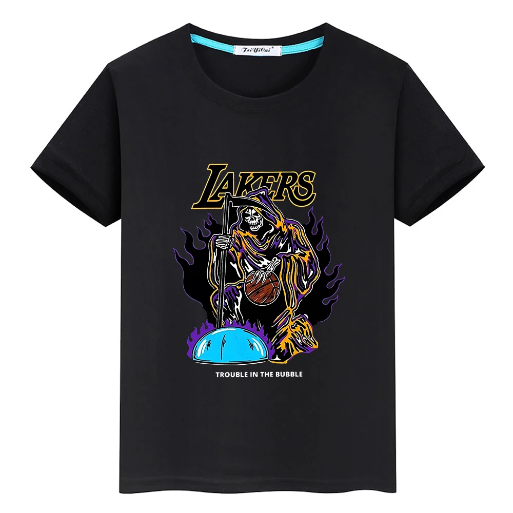 Забавная футболка с рисунком скелета баскетбола, 100% хлопок, летняя футболка с коротким рукавом, повседневная детская футболка для мальчиков и девочек с круглым вырезом 
Забавная футболка с рисунком скелета баскетбола, 100% хлопок, летняя футболка с коротким рукавом, повседневная детская футболка для мальчиков и девочек с круглым вырезом