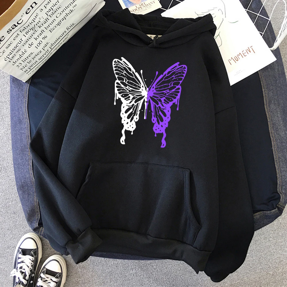 White And Purple Butterflies Personality Funny Womens Clothing Fashion Fleece Hoodies Loose Sweatshirt Casual Soft Female Hoody
White And Purple Butterflies Personality Funny Womens Clothing Fashion Fleece Hoodies Loose Sweatshirt Casual Soft Female Hoody