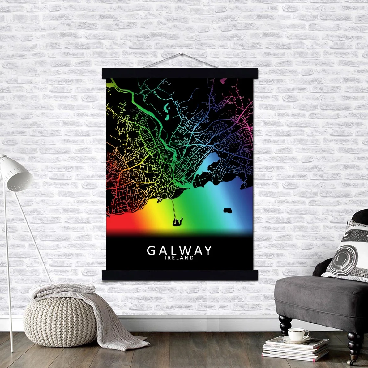 Galway Lreland City map Canvas Prints Artwork Pantings Poster Wall Art With Magnetic Frame Hangers Hanging Kit
Galway Lreland City map Canvas Prints Artwork Pantings Poster Wall Art With Magnetic Frame Hangers Hanging Kit
