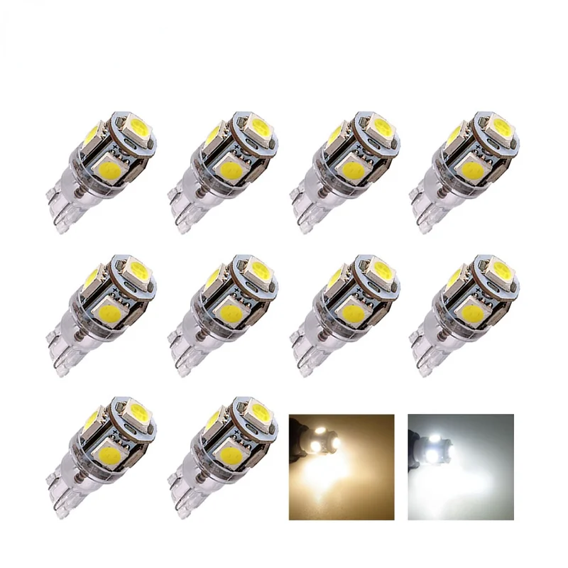 10 Pcs W5W T10 LED Lamp 194 168 Wedge Car Interior Dome Reading Bulbs DC 24V 5050 5SMD Warm/White Truck Auto License Plate Light
10 Pcs W5W T10 LED Lamp 194 168 Wedge Car Interior Dome Reading Bulbs DC 24V 5050 5SMD Warm/White Truck Auto License Plate Light