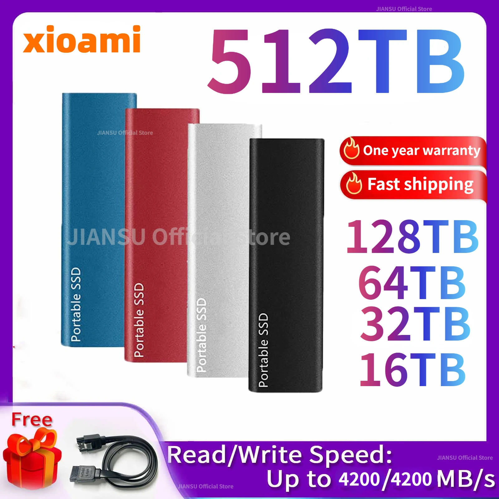 External Hard Drive 256TB High-speed Portable Mobile Device SSD Type-C interface Solid State Disk for Desktop/Laptop/xiaomi
External Hard Drive 256TB High-speed Portable Mobile Device SSD Type-C interface Solid State Disk for Desktop/Laptop/xiaomi