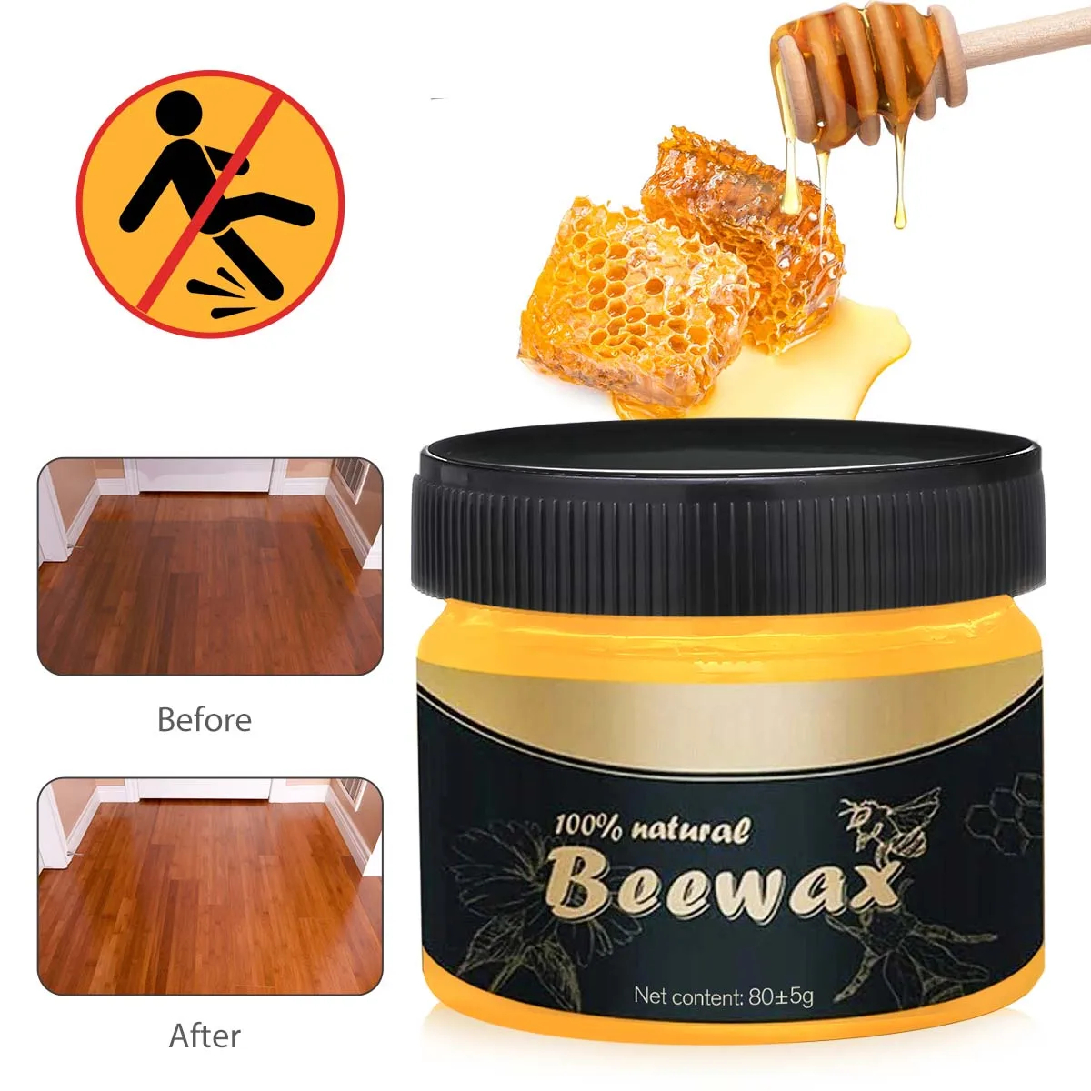 85G Wood Care Wax Solid Wood Furniture Polishing Seasoning Beeswax Polisher Waterproof Care Maintenance Beeswax with Sponge
85G Wood Care Wax Solid Wood Furniture Polishing Seasoning Beeswax Polisher Waterproof Care Maintenance Beeswax with Sponge