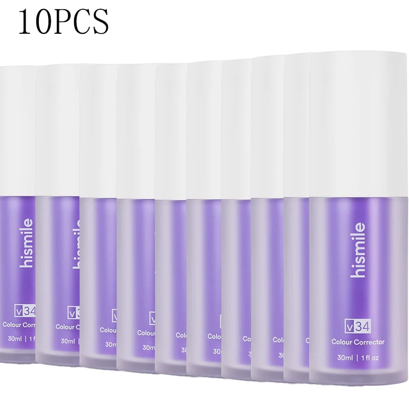 10PCS HISMILE V34 Toothpaste Purple Color Corrector Cleaning or Teeth White Brightening Reduce Yellowing Tooth Care 30ml
10PCS HISMILE V34 Toothpaste Purple Color Corrector Cleaning or Teeth White Brightening Reduce Yellowing Tooth Care 30ml