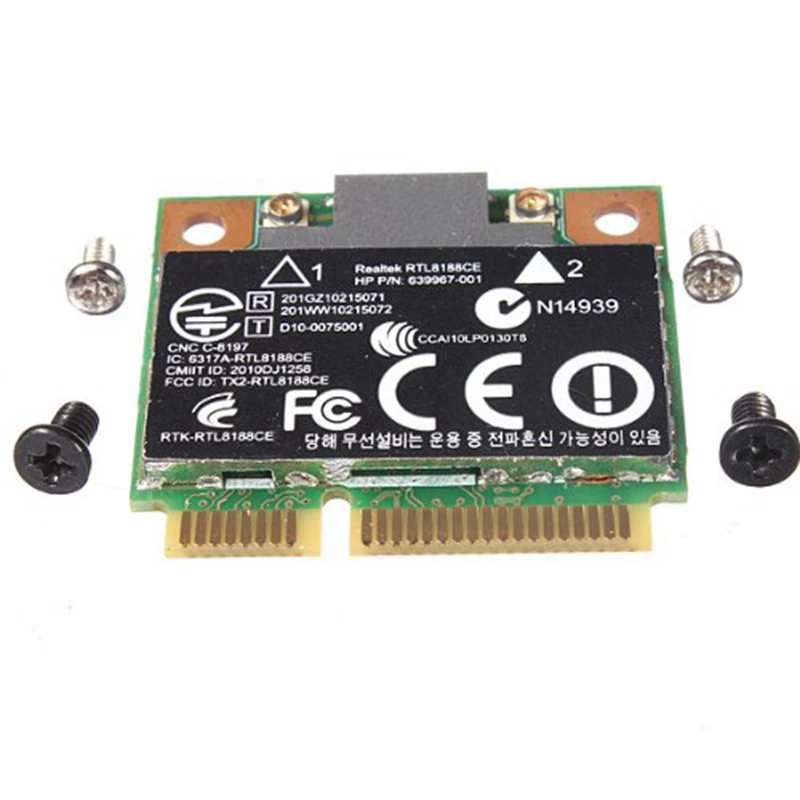150 Мбит/с WiFi Mini PCI-E сетевая карта для HP Realtek RTL8188CE Wireless-N 802,11 B/G/N 640926-001 639967-001
150 Мбит/с WiFi Mini PCI-E сетевая карта для HP Realtek RTL8188CE Wireless-N 802,11 B/G/N 640926-001 639967-001