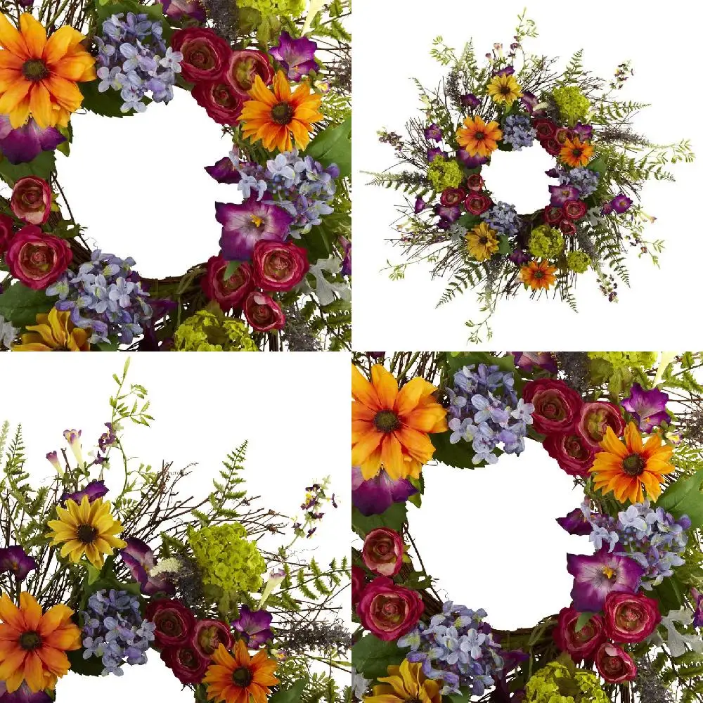 Beautiful Multicolor Spring Garden Twig Base Artificial Flower Wreath Decoration Home Garden Indoor Outdoor Festival Party Decor
Beautiful Multicolor Spring Garden Twig Base Artificial Flower Wreath Decoration Home Garden Indoor Outdoor Festival Party Decor