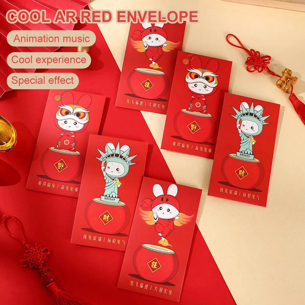 2023 New Year Red Envelope 6Pcs Augmented Reality AR Red Pockets Chinese New Year of The Rabbit HongBao Lucky Money Christmas
2023 New Year Red Envelope 6Pcs Augmented Reality AR Red Pockets Chinese New Year of The Rabbit HongBao Lucky Money Christmas