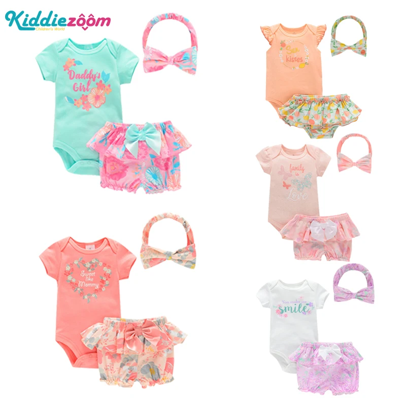Kiddiezoom Baby Girl Summer Clothes Set Bodysuit+Short Pants+Headband 3Pcs Newborn Outfits Fashion Toddler Girl Costume Sweet
Kiddiezoom Baby Girl Summer Clothes Set Bodysuit+Short Pants+Headband 3Pcs Newborn Outfits Fashion Toddler Girl Costume Sweet