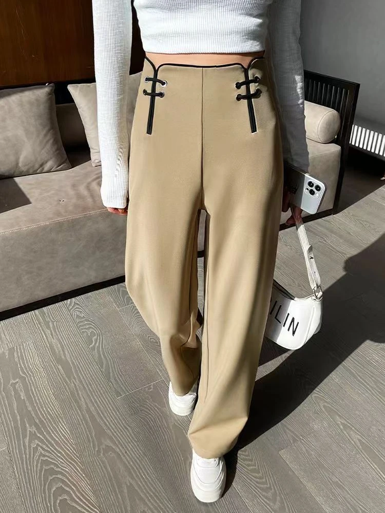 Женские винтажные брюки, Длинные повседневные Летние мешковатые брюки с высокой талией и широкими штанинами в китайском стиле, уличная одежда с лягушкой, модные однотонные брюки в Корейском стиле
Женские винтажные брюки, Длинные повседневные Летние мешковатые брюки с высокой талией и широкими штанинами в китайском стиле, уличная одежда с лягушкой, модные однотонные брюки в Корейском стиле