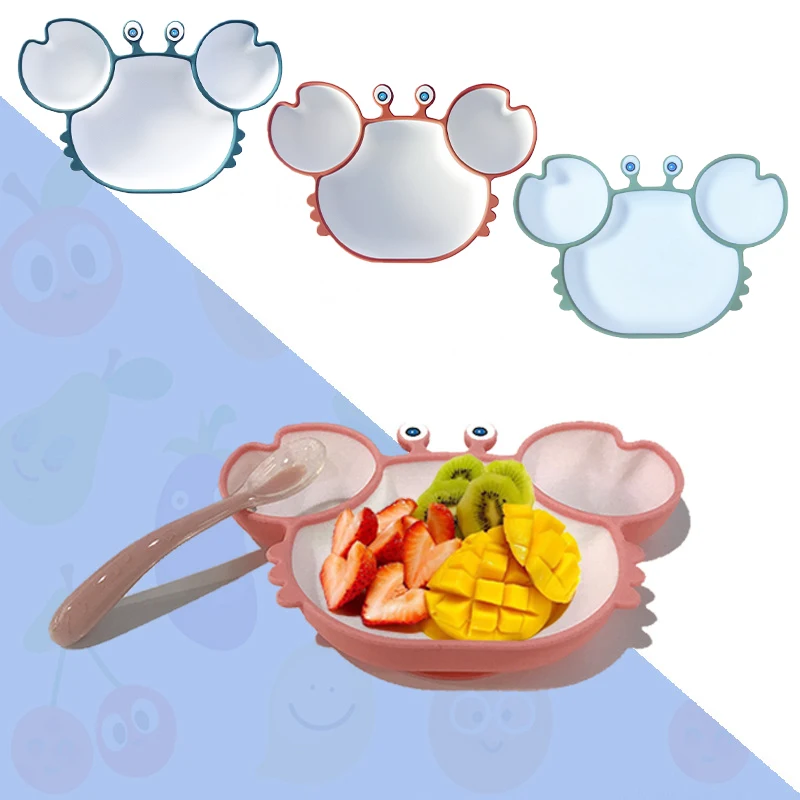 

Baby Bowls Plates Spoons Silicone Suction Feeding Food Tableware BPA Free Non-Slip Baby Dishes Feeding Bowl Baby Stuff