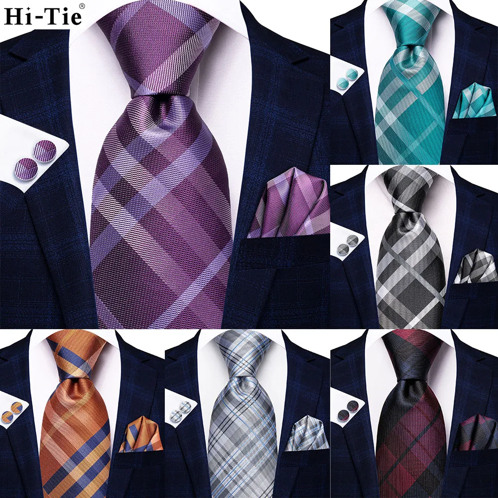 Plaid Purple White Orange Silk Tie For Men Handky Cufflink Gift Men Necktie Set Wedding Fashion Business Dropship Hi-Tie Design
Plaid Purple White Orange Silk Tie For Men Handky Cufflink Gift Men Necktie Set Wedding Fashion Business Dropship Hi-Tie Design