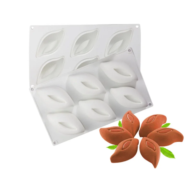 

6 Cavity Flower Bud Petal Silicone Cake Mold For Chocolate Mousse Ice Cream Jelly Pudding Pastry Dessert Bread Decorating Tools