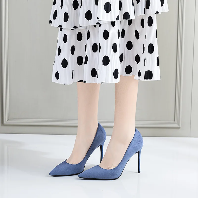 Fashion Women's Pumps Pointed Toe Slip-On Pointed Toe Flock 10CM Thin Heels Korean Style Casual Women Shoes Naked Color
Fashion Women's Pumps Pointed Toe Slip-On Pointed Toe Flock 10CM Thin Heels Korean Style Casual Women Shoes Naked Color