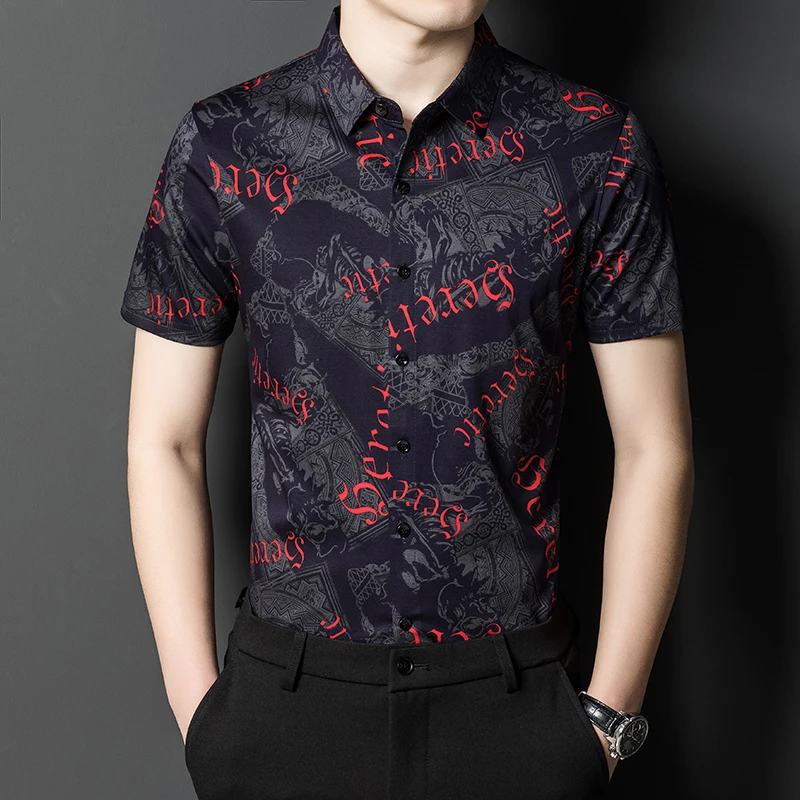 High End Men's Shirts Casual Korean Short Sleeve Lapel Business New Classic Printing Summer Slim Fit 100%Cotton Top Grade Soft
High End Men's Shirts Casual Korean Short Sleeve Lapel Business New Classic Printing Summer Slim Fit 100%Cotton Top Grade Soft
